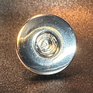 20mm Silvertone Snap Button Tac Pin